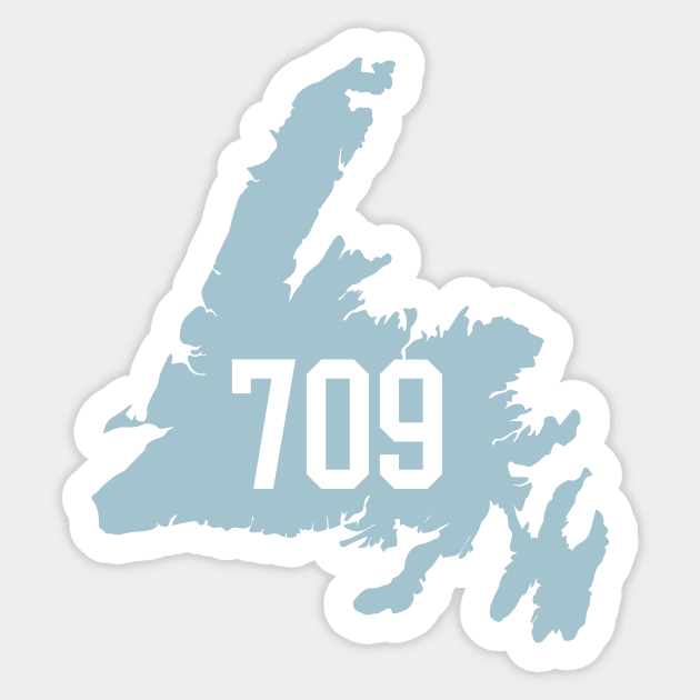709 Area Code || Newfoundland and Labrador || Gifts || Souvenirs Sticker by SaltWaterOre